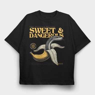 Dangerous Snake Banana Trend, Tricou Oversize Barbati (Unisex)