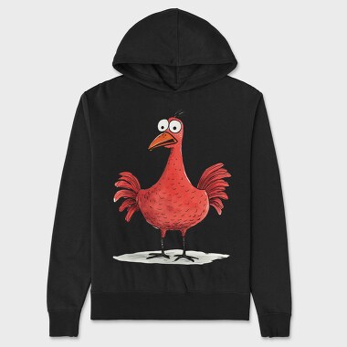 Chicken Red Feathers, Hanorac Oversize Barbati (Unisex)