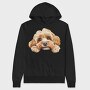 Cockapoo Face Peek, Hanorac Oversize Barbati (Unisex)