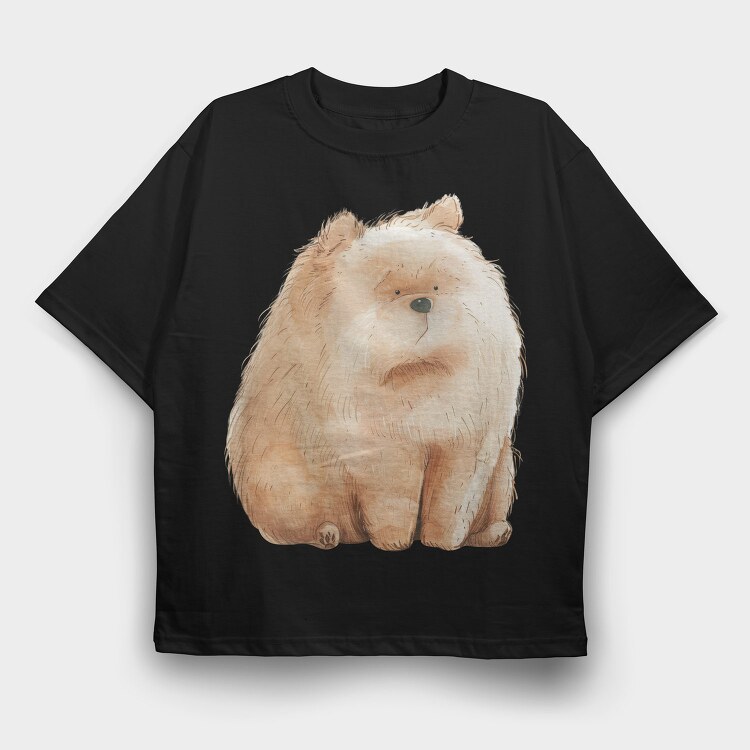 Chow Chow Face, Tricou Oversize Barbati (Unisex)