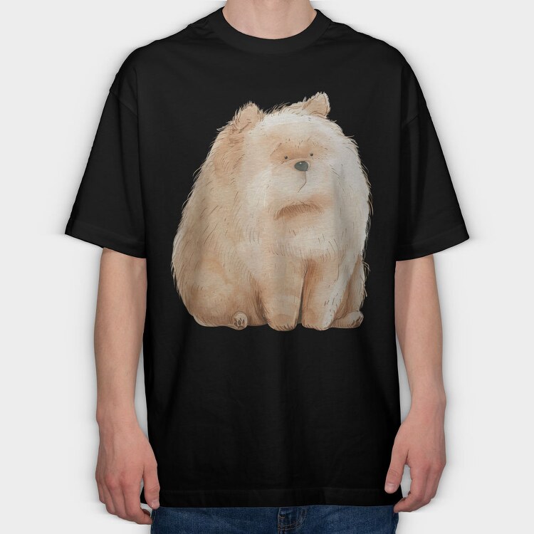 Chow Chow Face, Tricou Oversize Barbati (Unisex)