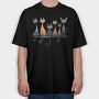 Colorful Feline Club, Tricou Oversize Barbati (Unisex)