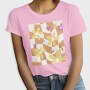Danish Pastel Floral Checkered, Tricou Femei