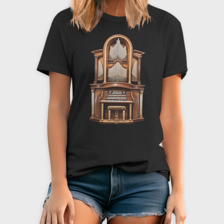 Church Organ Illustration, Tricou Barbati (Unisex)