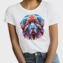 Geometric Newfoundland Dog, Tricou Femei