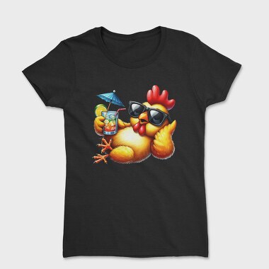 Chicken Sunglasses Cocktail, Tricou Femei