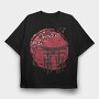 Japanese Temple Arch Ink With Tree, Tricou Oversize Barbati (Unisex)