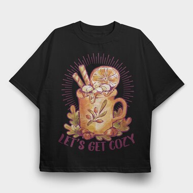 Hot Cocoa Autumn Drink, Tricou Oversize Barbati (Unisex)