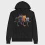 Colorful Feline Friends, Hanorac Oversize Barbati (Unisex)