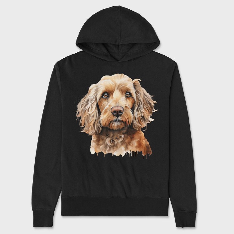 Cockapoo Face, Hanorac Oversize Barbati (Unisex)