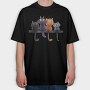 Colorful Feline Friends, Tricou Oversize Barbati (Unisex)
