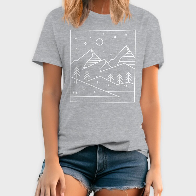 Geometric Rectangle Landscape, Tricou Barbati (Unisex)