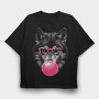 Huskyd, Tricou Oversize Barbati (Unisex)
