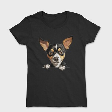 Chihuahua Peeking Face, Tricou Femei