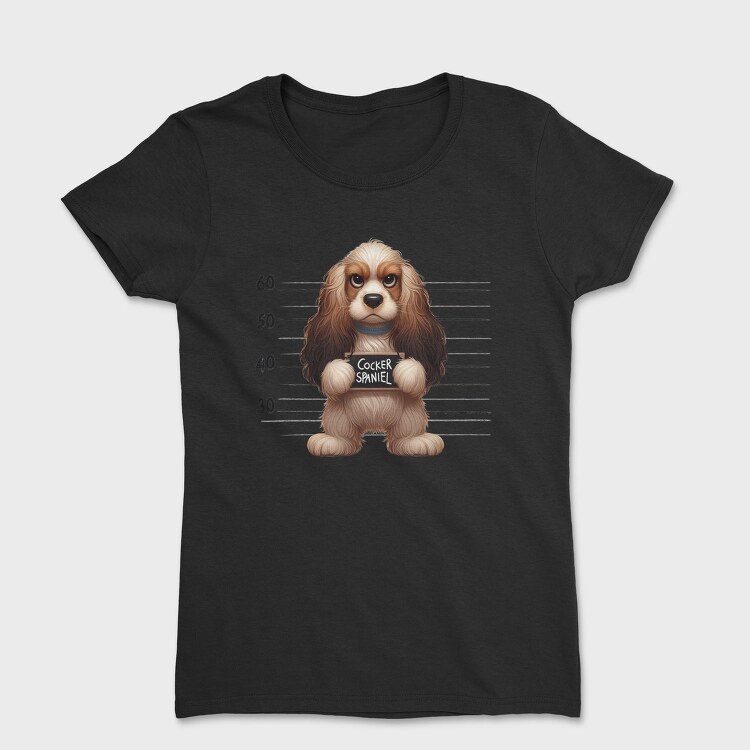 Cocker Spaniel Mugshot, Tricou Femei