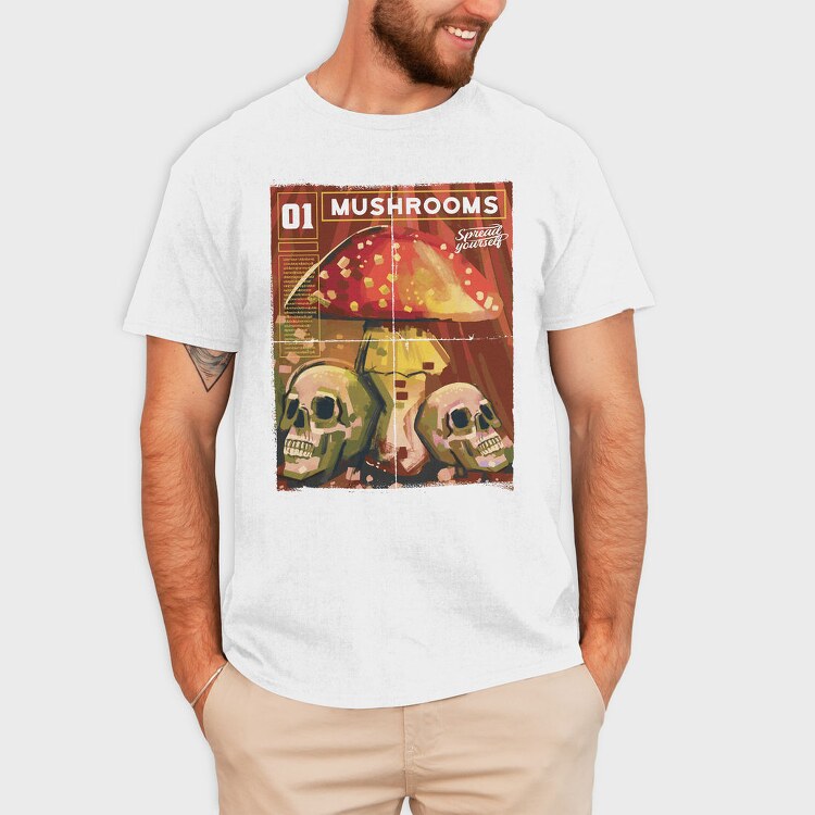 Mushrooms Magazine One Mushroom, Tricou Barbati (Unisex)