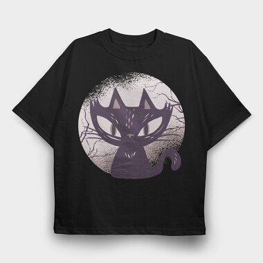 Dark Cat, Tricou Oversize Barbati (Unisex)