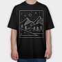 Geometric Rectangle Landscape, Tricou Oversize Barbati (Unisex)
