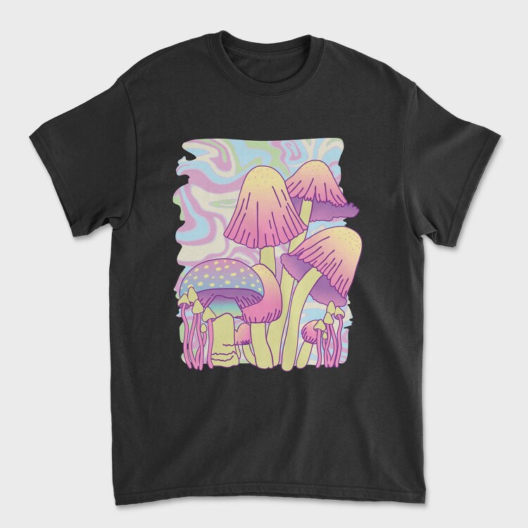 Mushrooms Psychedelic Nature, Tricou Barbati (Unisex)