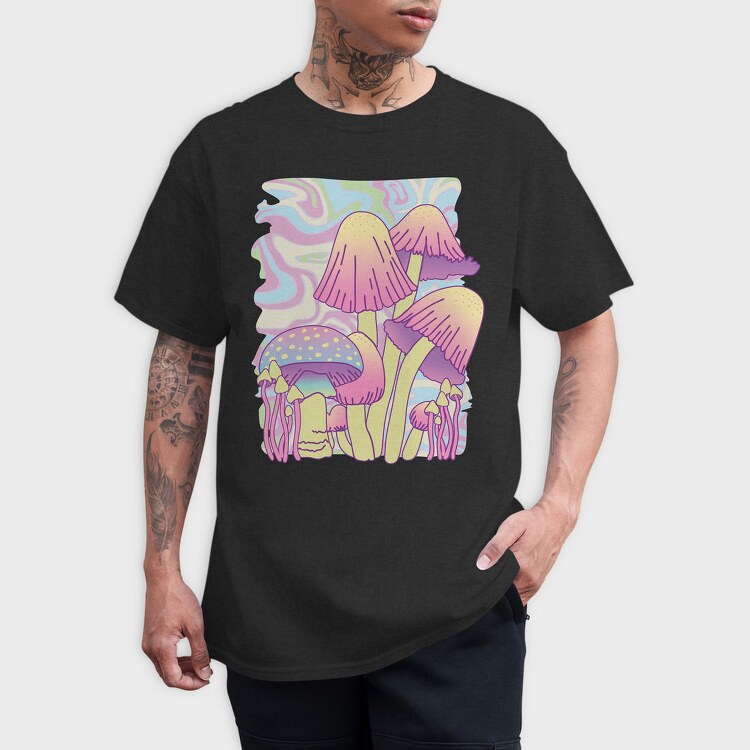 Mushrooms Psychedelic Nature, Tricou Barbati (Unisex)
