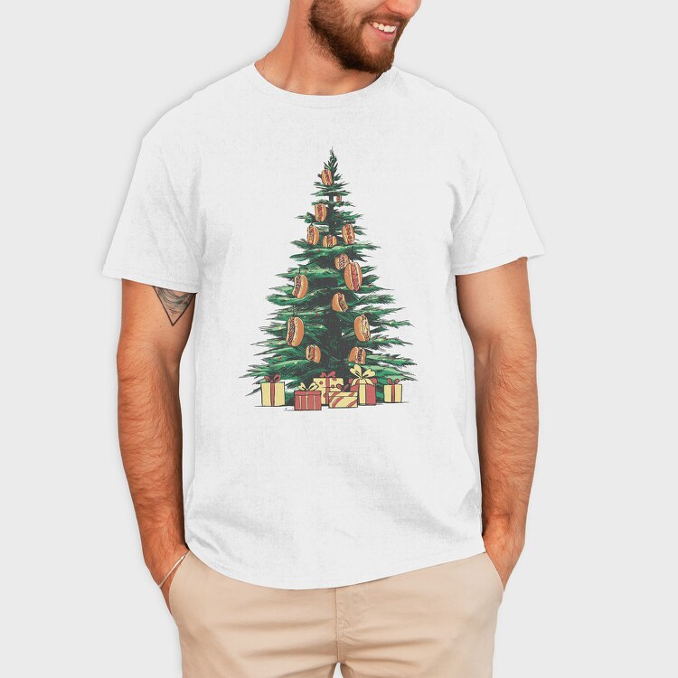 Hot Dog Christmas Tree, Tricou Barbati (Unisex)