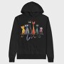 Colorful Feline Fusion, Hanorac Oversize Barbati (Unisex)