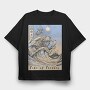 Japanese Turtle Ukiyo Wave Sea, Tricou Oversize Barbati (Unisex)