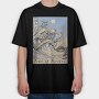 Japanese Turtle Ukiyo Wave Sea, Tricou Oversize Barbati (Unisex)