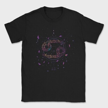 Cancer Floral Zodiac Sign, Tricou Barbati (Unisex)