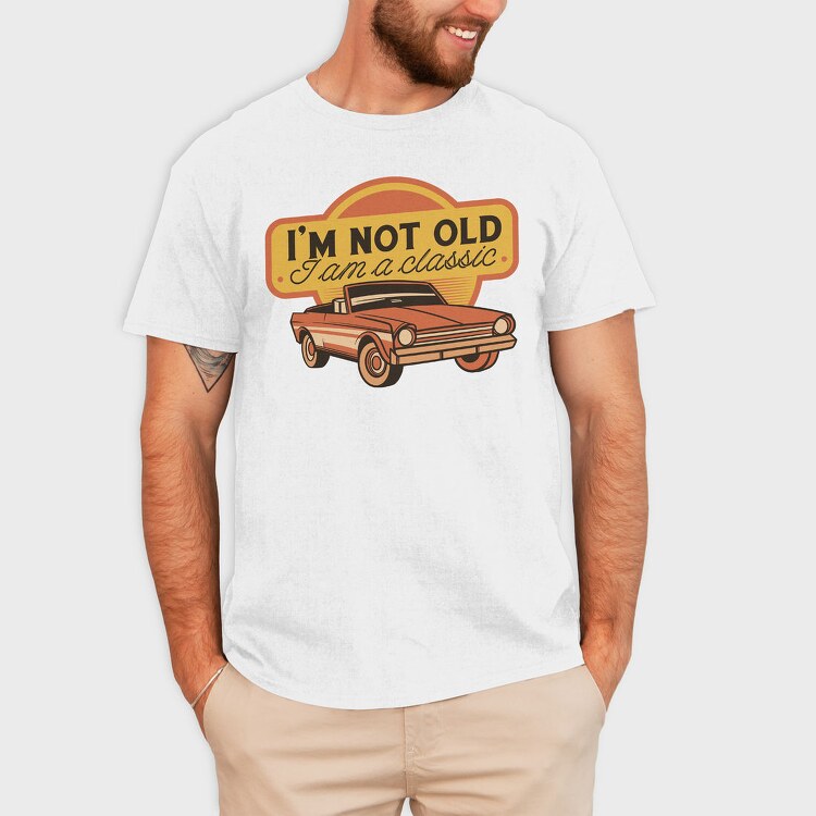 Retro Convertible Classic Car, Tricou Barbati (Unisex)