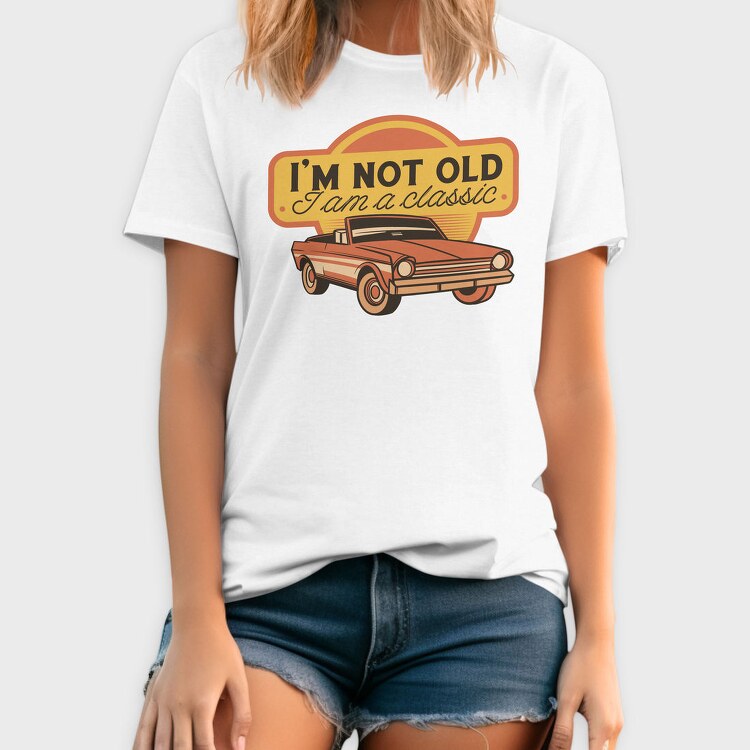 Retro Convertible Classic Car, Tricou Barbati (Unisex)