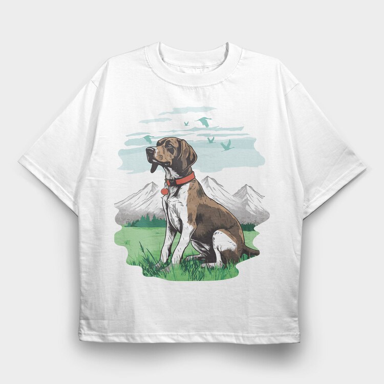Hound Dog Mountains, Tricou Oversize Barbati (Unisex)