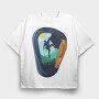 Carabiner Climbing Mountain, Tricou Oversize Barbati (Unisex)