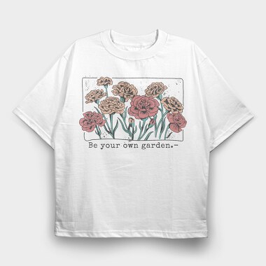 Carnation Flowers Garden, Tricou Oversize Barbati (Unisex)