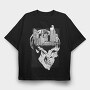 City Skull Art, Tricou Oversize Barbati (Unisex)
