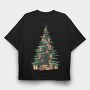 Hot Dog Christmas Tree, Tricou Oversize Barbati (Unisex)
