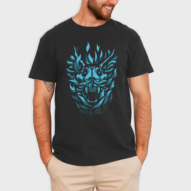 Dark Creature Demon Animal Head Darkness, Tricou Barbati (Unisex)
