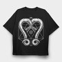 Geometric Snakes Two, Tricou Oversize Barbati (Unisex)