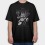 Retro Devil Halloween Cartoon, Tricou Oversize Barbati (Unisex)