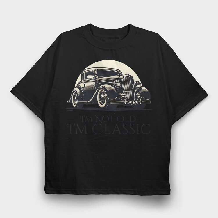 Classic Car Vintage I M Classic, Tricou Oversize Barbati (Unisex)