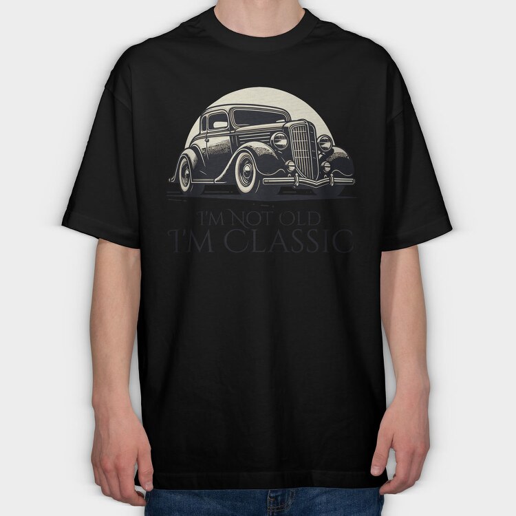 Classic Car Vintage I M Classic, Tricou Oversize Barbati (Unisex)
