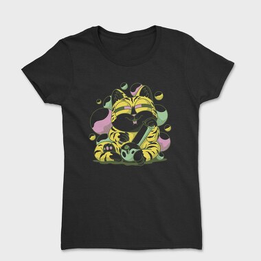 Cannabis Bong Cat Stoner, Tricou Femei