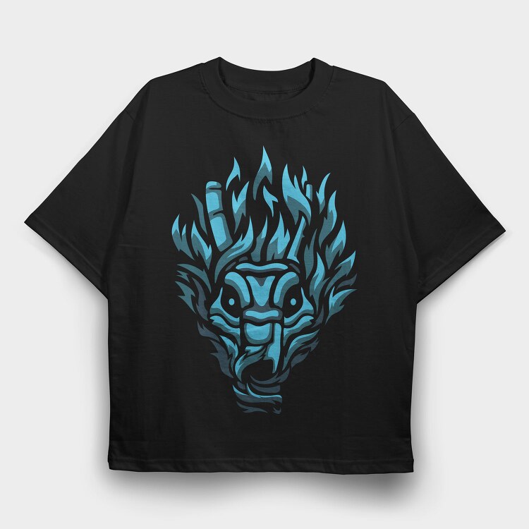 Dark Creature Demon Face Darkness, Tricou Oversize Barbati (Unisex)