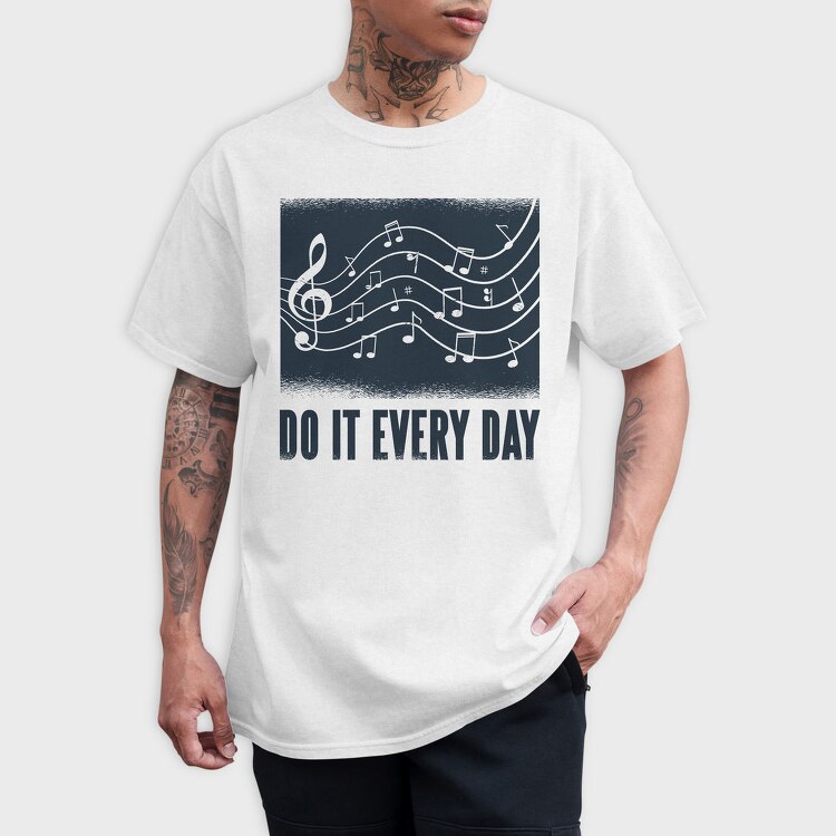 Music Text, Tricou Barbati (Unisex)