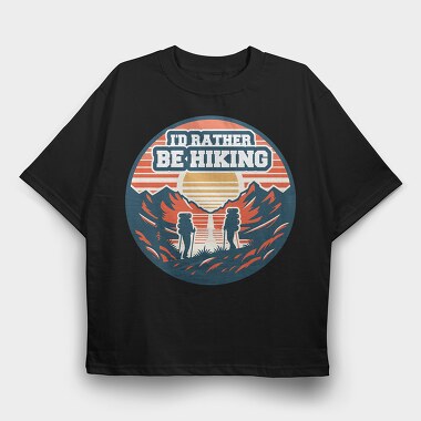 Retro Hiking Be Hiking Adventure, Tricou Oversize Barbati (Unisex)