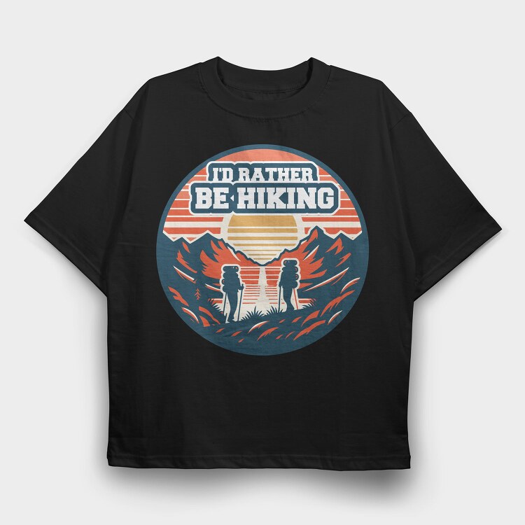 Retro Hiking Be Hiking Adventure, Tricou Oversize Barbati (Unisex)