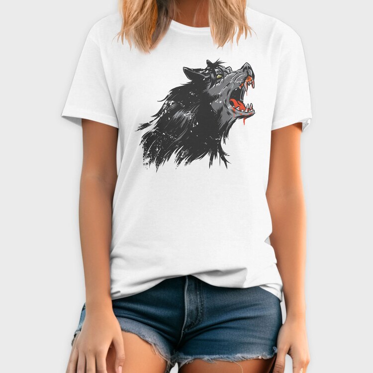 Howling Werewolf Cartoon, Tricou Barbati (Unisex)