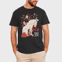 Japanese Wolf Floral, Tricou Barbati (Unisex)