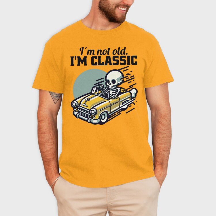 Classic Skeleton Car, Tricou Barbati (Unisex)