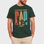 Retro Living The Dad Life Quote, Tricou Barbati (Unisex)